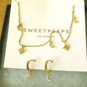 SweetPeeps Jewelry (Necklace + Huggie Earrings)